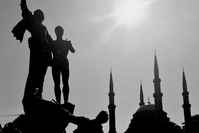 Guided Small-Group Tour to Beirut, Beiteddin & Deir elQamar - Downtown Beirut: Mohammad Al-Amin and Al-Omari, plus the big clockwork of Martyrs Square