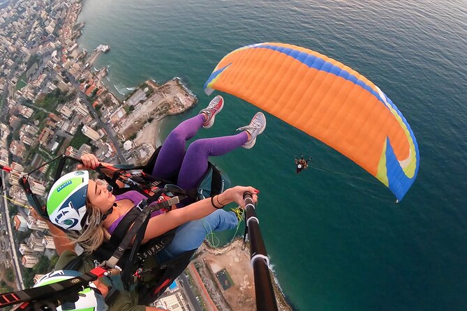Paragliding activity in Lebanon - Entering Jounieh in the air, not on a schedule
