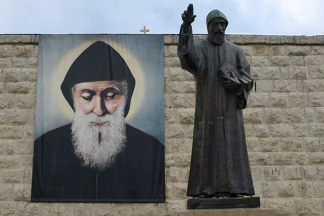 Private Full-Day Tour to Jeita Grotto, Harissa and Saint Charbel from Beirut - Harissa’s Our Lady of Lebanon shrine: a giant statue and real sea views