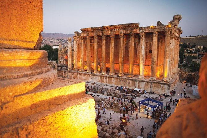 PRIVATE Tour of Baalbek Temples, Umayyad Anjar & Ksara Winery - Roman columns at Baalbek, Jupiter, Bacchus, and Venus